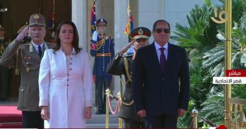 الرئيس عبد الفتاح السيسي ورئيسة المجر