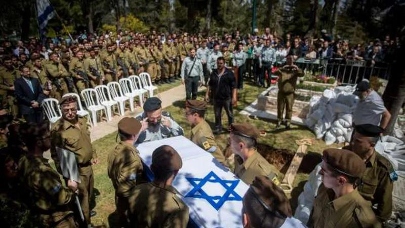مراسم دفن قتلى جيش الاحتلال في غزة