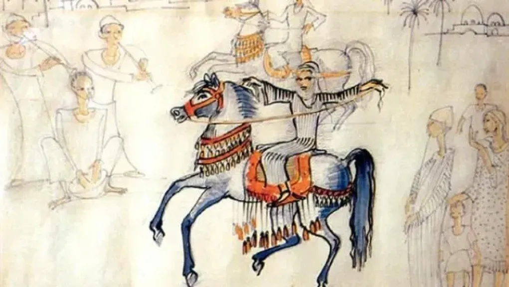 الفنان المصرى راغب عياد - رقص الخيل ١٩٥٧